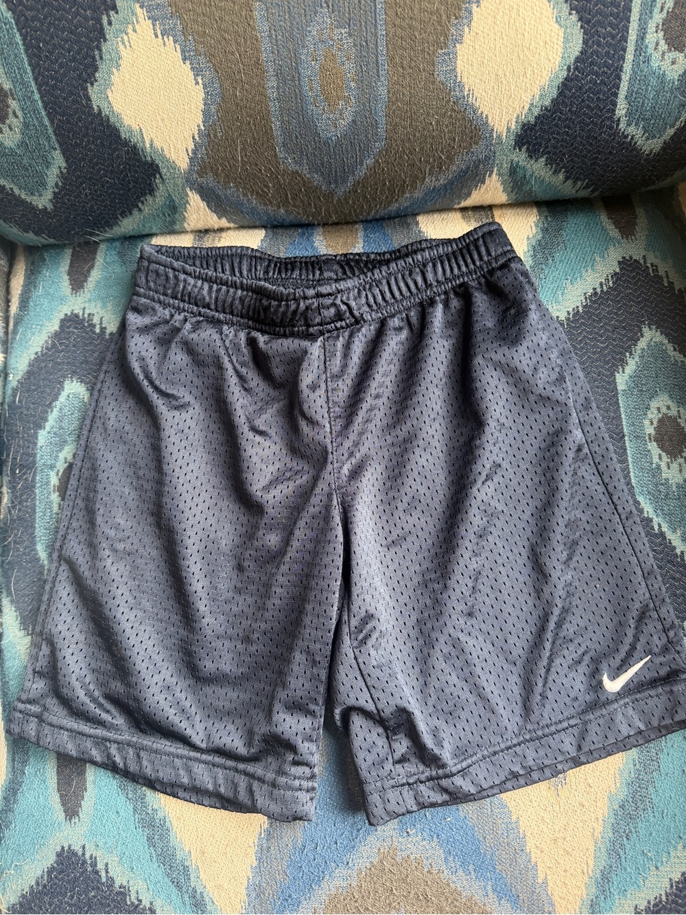 Nike Boys Navy Blue Mesh Athletic Shorts
